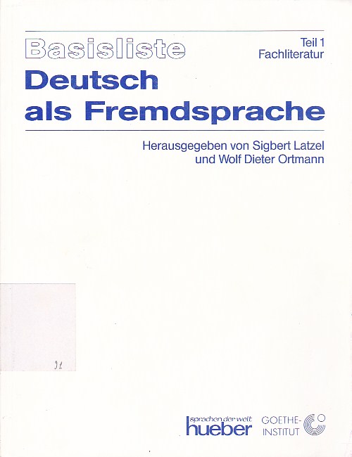 Basisliste Deutsch als Fremdsprache