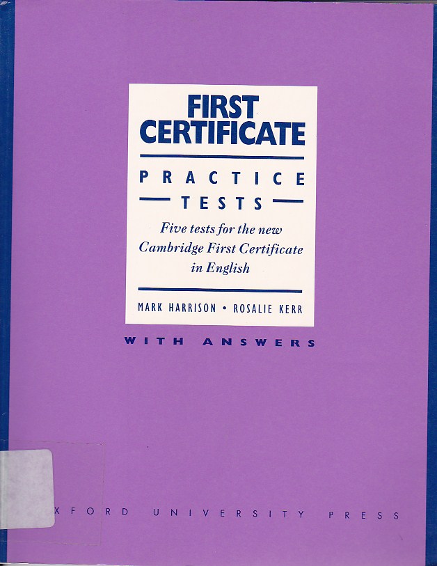 First Certificate Practice Tests 1 with answers